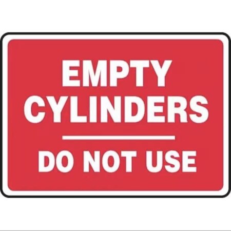 Accuform SAFETY SIGN EMPTY CYLINDERS DO NOT MCPG589XT MCPG589XT